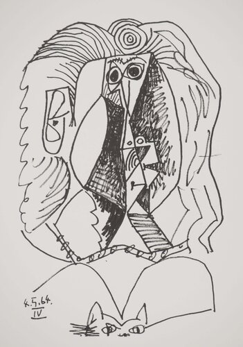 Jeune fille au chat van Pablo Picasso, Afdruk te koop op Singulart