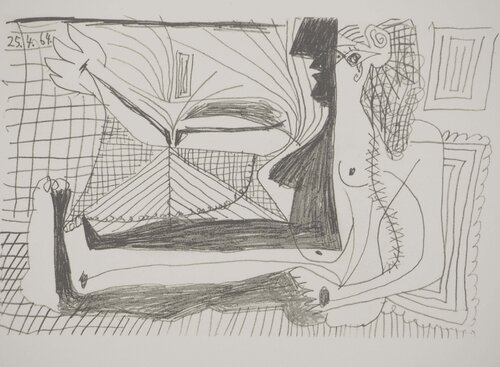 La muse à l'ombre van Pablo Picasso, Afdruk te koop op Singulart