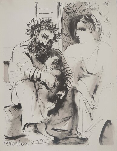 La famille antique, Lithographie et pochoir by Pablo Picasso, Print for Sale on Singulart