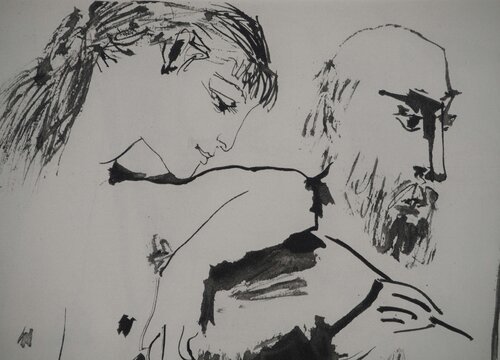 Le portrait de l'athlète et muse en admiration van Pablo Picasso, Afdruk te koop op Singulart