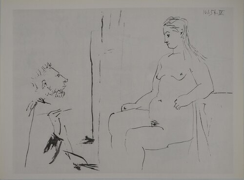 Comédie Humaine, Le peintre et son idole, Héliogravure by Pablo Picasso, Print for Sale on Singulart