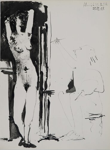 Comédie Humaine, La muse prenant la pose, Héliogravure by Pablo Picasso, Print for Sale on Singulart