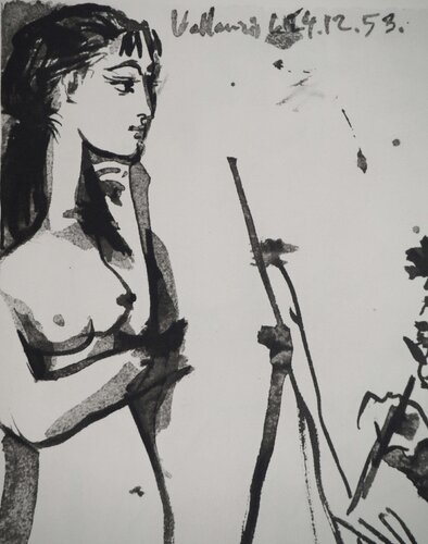L'artiste au chevalet von Pablo Picasso, Druck kaufen auf Singulart