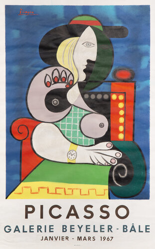 Galerie Beyeler-Bale (Femme a La Montre) van Pablo Picasso, Afdruk te koop op Singulart