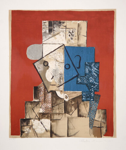 Visage sur Fond Rouge par Pablo Picasso, Édition en vente sur Singulart