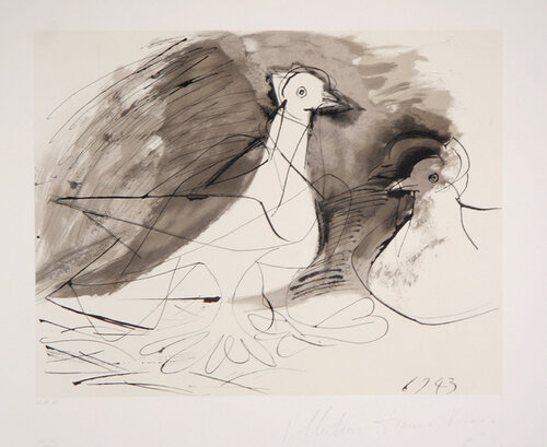 Pigeons by Pablo Picasso, Print for Sale on Singulart