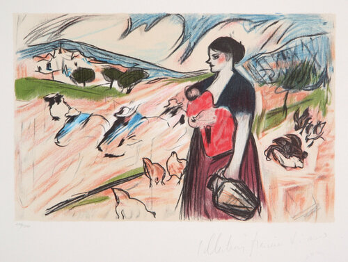 Paysanne et son Enfant di Pablo Picasso, Stampa in vendita su Singulart