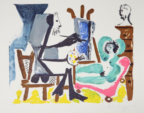 Le Peintre et son Modele van Pablo Picasso, Afdruk te koop op Singulart