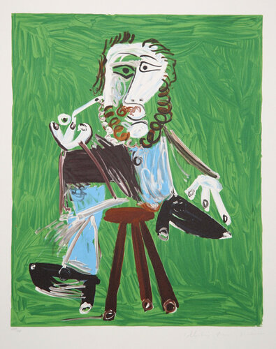 Homme a la Pipe Assise sur un Tabouret by Pablo Picasso, Print for Sale on Singulart