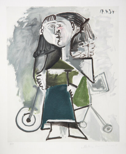 Fillette au Tricycle di Pablo Picasso, Stampa in vendita su Singulart