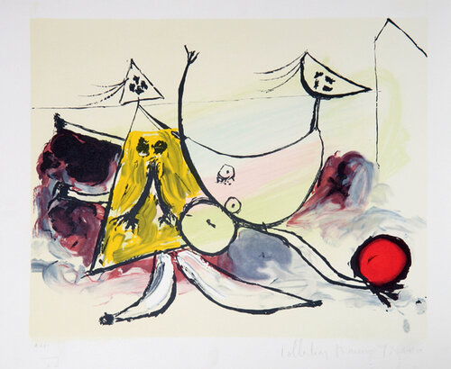 Femme Sur la Plage Jouant au Ballon van Pablo Picasso, Afdruk te koop op Singulart