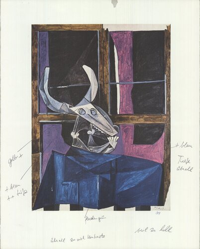 Still Life with Ox Skull Test Print van Pablo Picasso, Afdruk te koop op Singulart