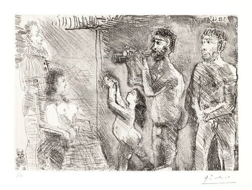 Le Divertissement  van Pablo Picasso, Afdruk te koop op Singulart