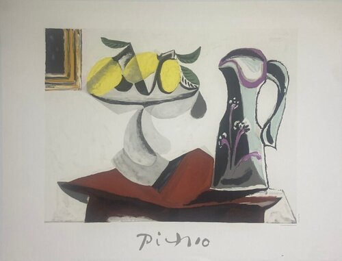 Untitled Still LIfe with pitcher and platter of fruit from the Marina Picasso Poster Collection, FREE WORLDWIDE SHIPPING di Pablo Picasso, Stampa in vendita su Singulart