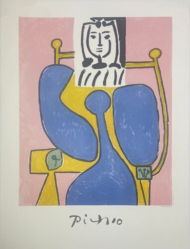 "Untitled, Abstract Portrait" from the Marina Picasso Poster Collection, FREE WORLDWIDE SHIPPING by Pablo Picasso, Print for Sale on Singulart