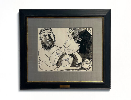 Femme Nue Et Deux Tetes van Pablo Picasso, Werk op papier te koop op Singulart
