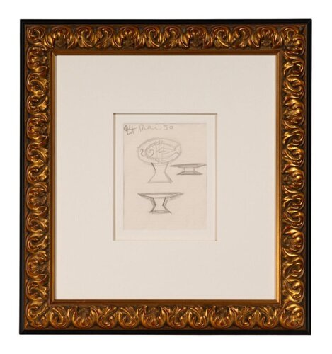 Etude pour Compotier avec Poisson van Pablo Picasso, Werk op papier te koop op Singulart