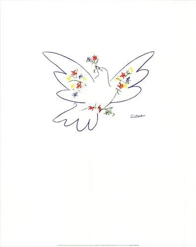 Dove with Flowers de Pablo Picasso, Impresión a la venta en Singulart