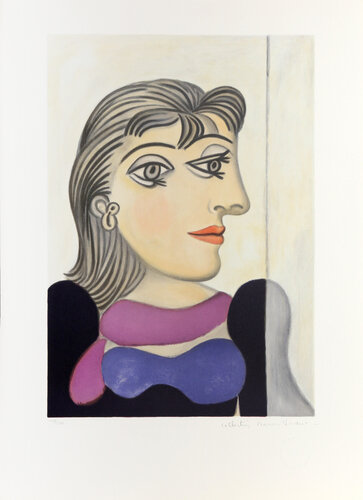 Buste de Femme au Foulard Mauve by Pablo Picasso, 인쇄 for Sale on Singulart