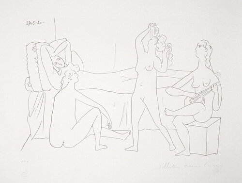 Quatre Nus au Harem by Pablo Picasso, 인쇄 for Sale on Singulart