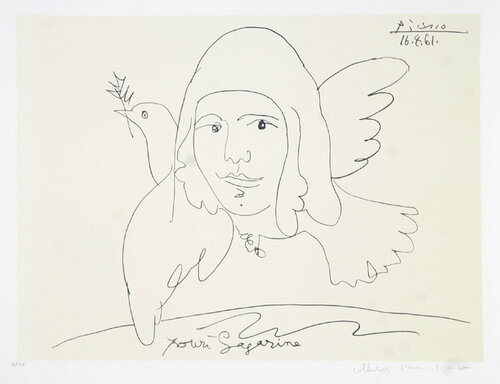 Pour Youri Gagarine by Pablo Picasso, 인쇄 for Sale on Singulart