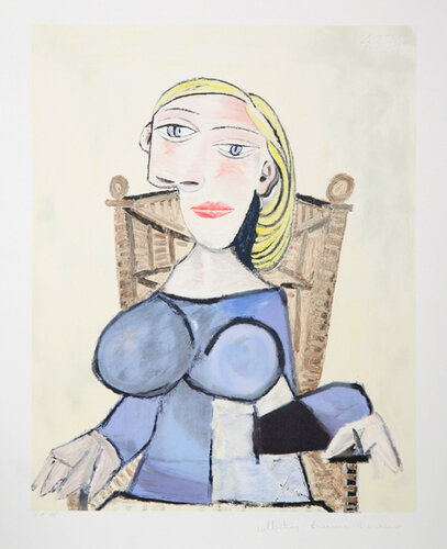 Femme Blonde Au Fauteuil D'Osier by Pablo Picasso, 인쇄 for Sale on Singulart