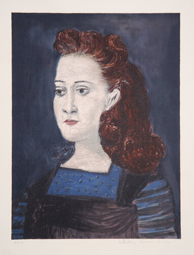 Femme a la Collerette Bleue by Pablo Picasso, 인쇄 for Sale on Singulart