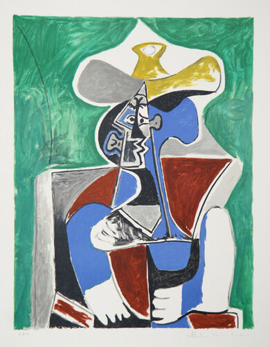 Buste au Chapeau Jaune et Gris by Pablo Picasso, 인쇄 for Sale on Singulart