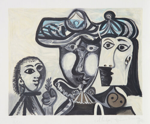 Couple et Enfant au Rameau d'Olivier by Pablo Picasso, 인쇄 for Sale on Singulart