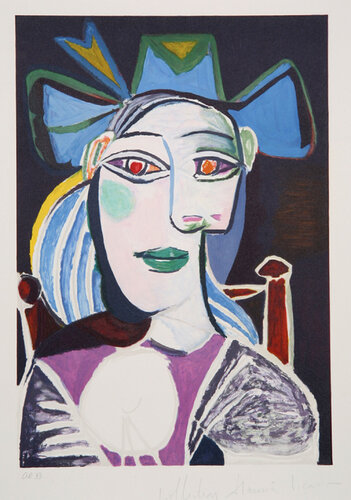 Buste de Femme au Chapeau Bleu by Pablo Picasso, 인쇄 for Sale on Singulart