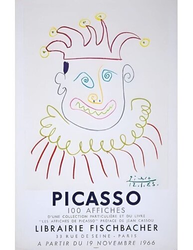 100 Affiches Pablo Picasso 1966 Original Stone Lithograph par Pablo Picasso, Édition en vente sur Singulart