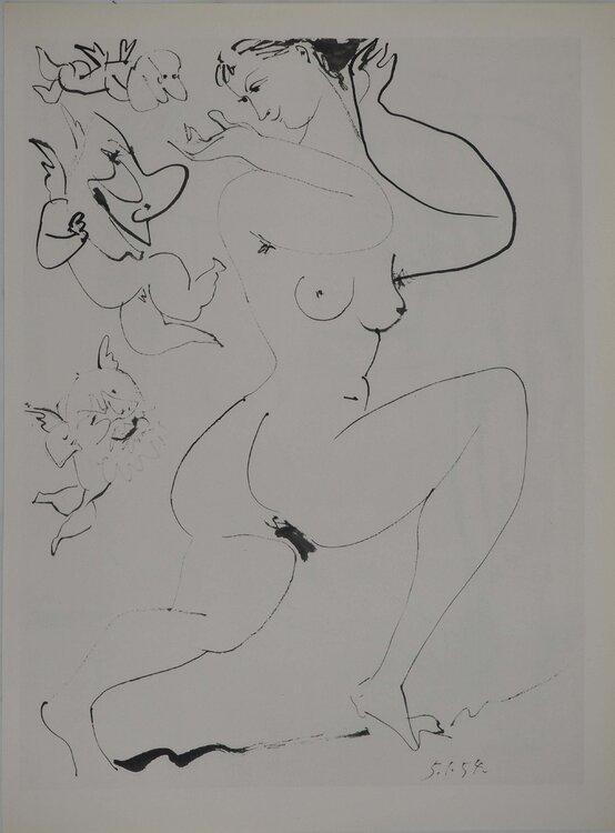 Comédie Humaine, Jeu érotique, Héliogravure Pablo Picasso