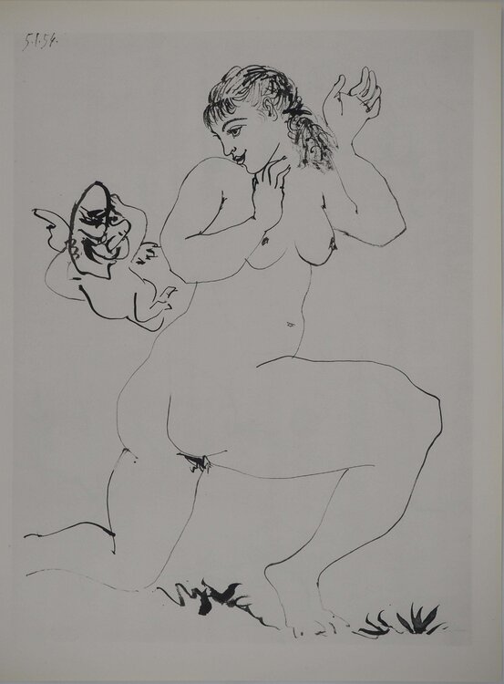 Comédie Humaine, L'amour masqué, Héliogravure Pablo Picasso