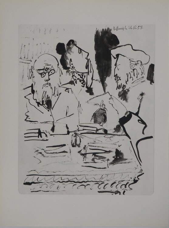 Comédie Humaine, Les amateurs d'art, Héliogravure Pablo Picasso