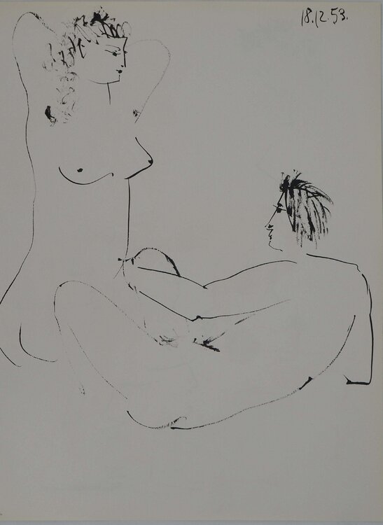 Comédie Humaine, Les amants sur l'herbe, Héliogravure Pablo Picasso