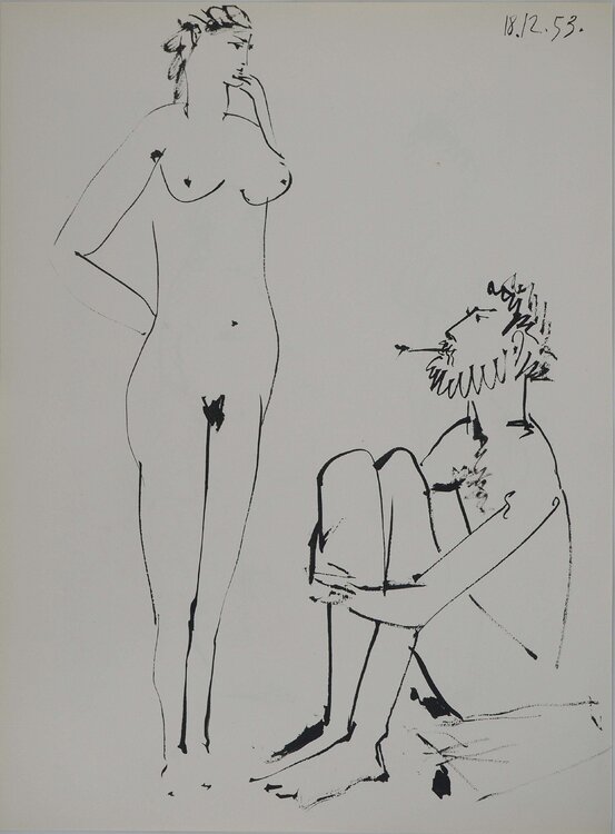 Comédie Humaine, L'attente commune, Héliogravure Pablo Picasso