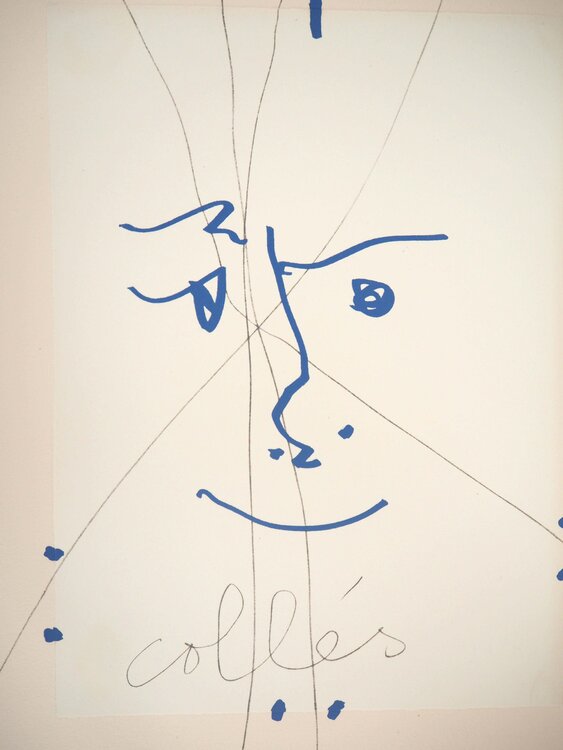 Visage cubiste (Papiers Collés 1910-1914) Pablo Picasso