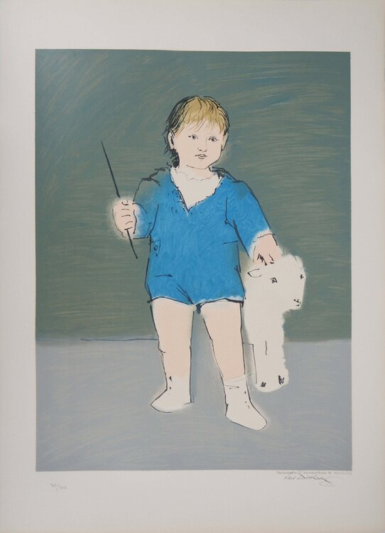 Enfant et agneau (Petit Paul Picasso), Lithographie Pablo Picasso