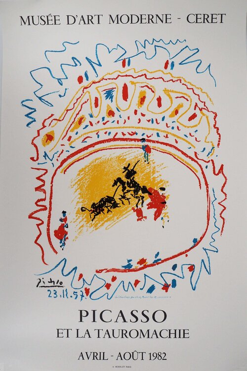 La Tauromachie (Céret), Affiche en lithographie signée Pablo Picasso
