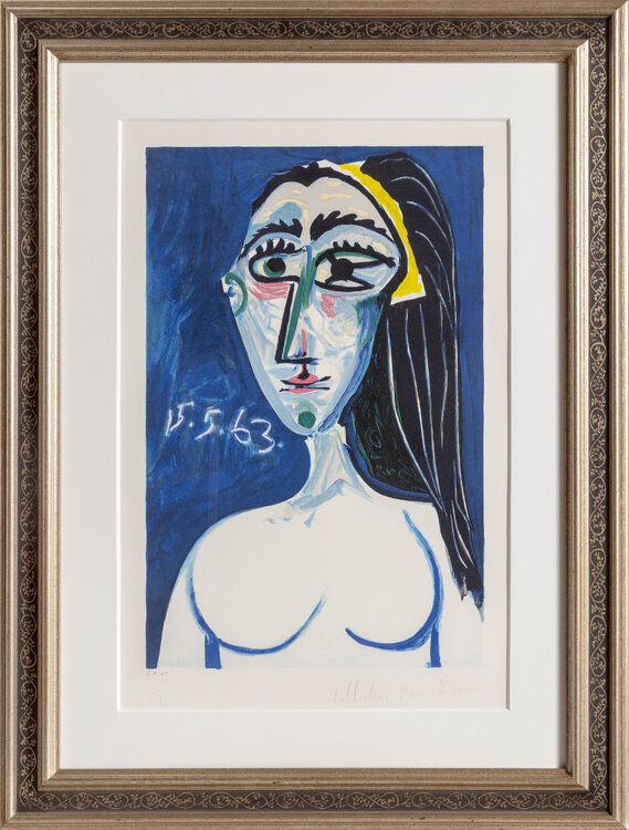 Buste de Femme Nue Face (Jacqueline Roque) Pablo Picasso