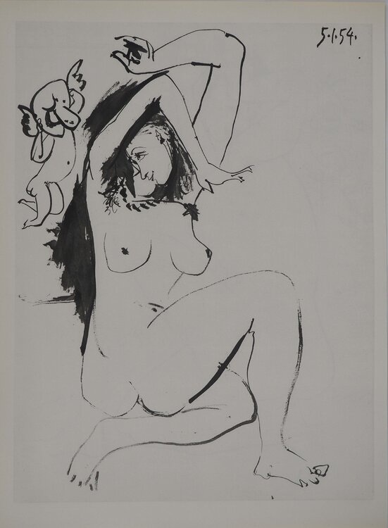Comédie Humaine, L'amour de la jeune femme nue, Héliogravure Pablo Picasso