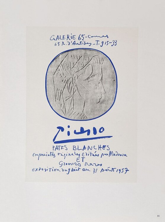 AF 1957 - Pâtes blanches Pablo Picasso