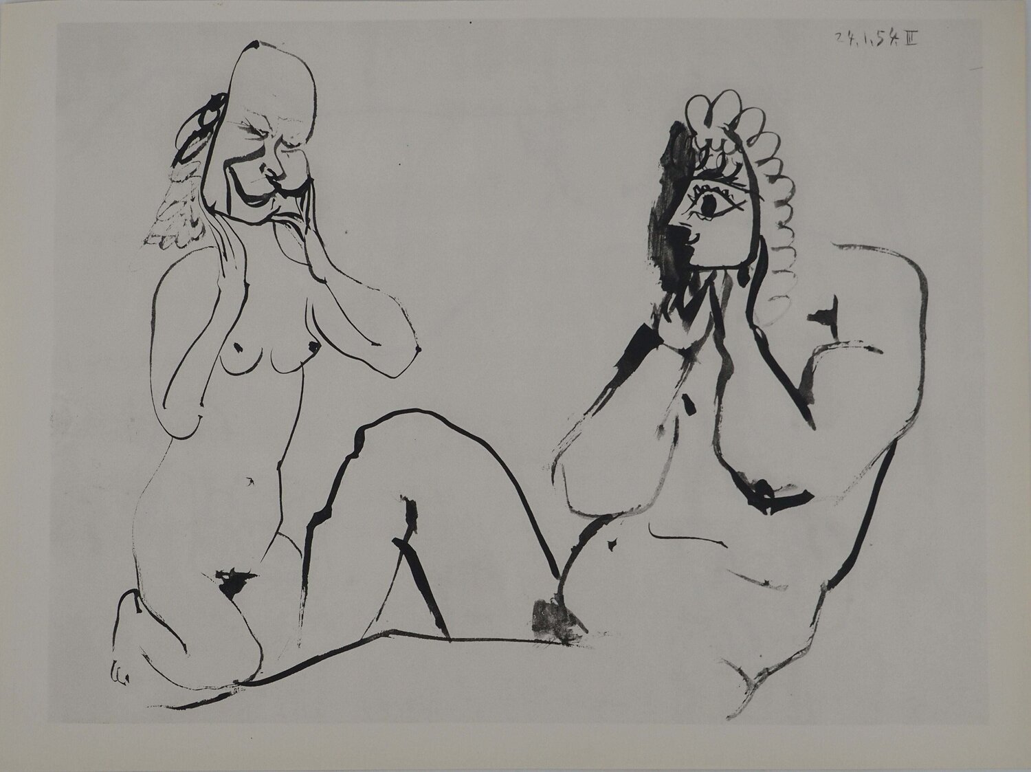 Comédie Humaine, Les amants masqués, Héliogravure Pablo Picasso Print for sale