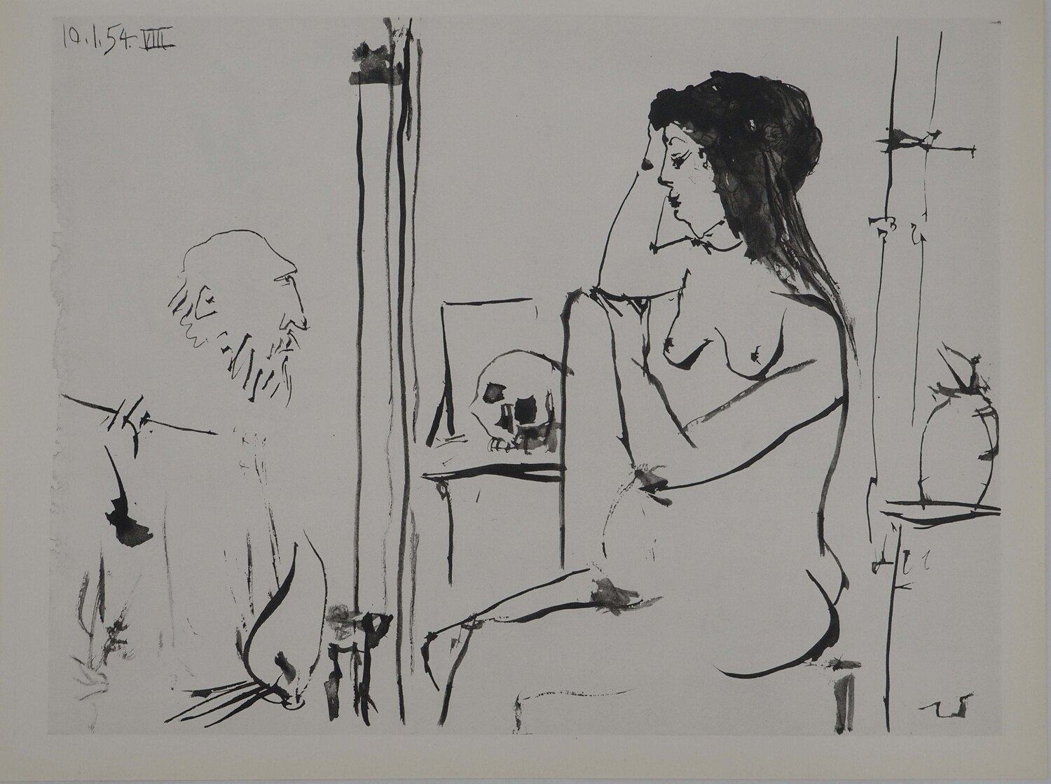 Comédie Humaine, Le nu et la vanité, Héliogravure Pablo Picasso Print for sale