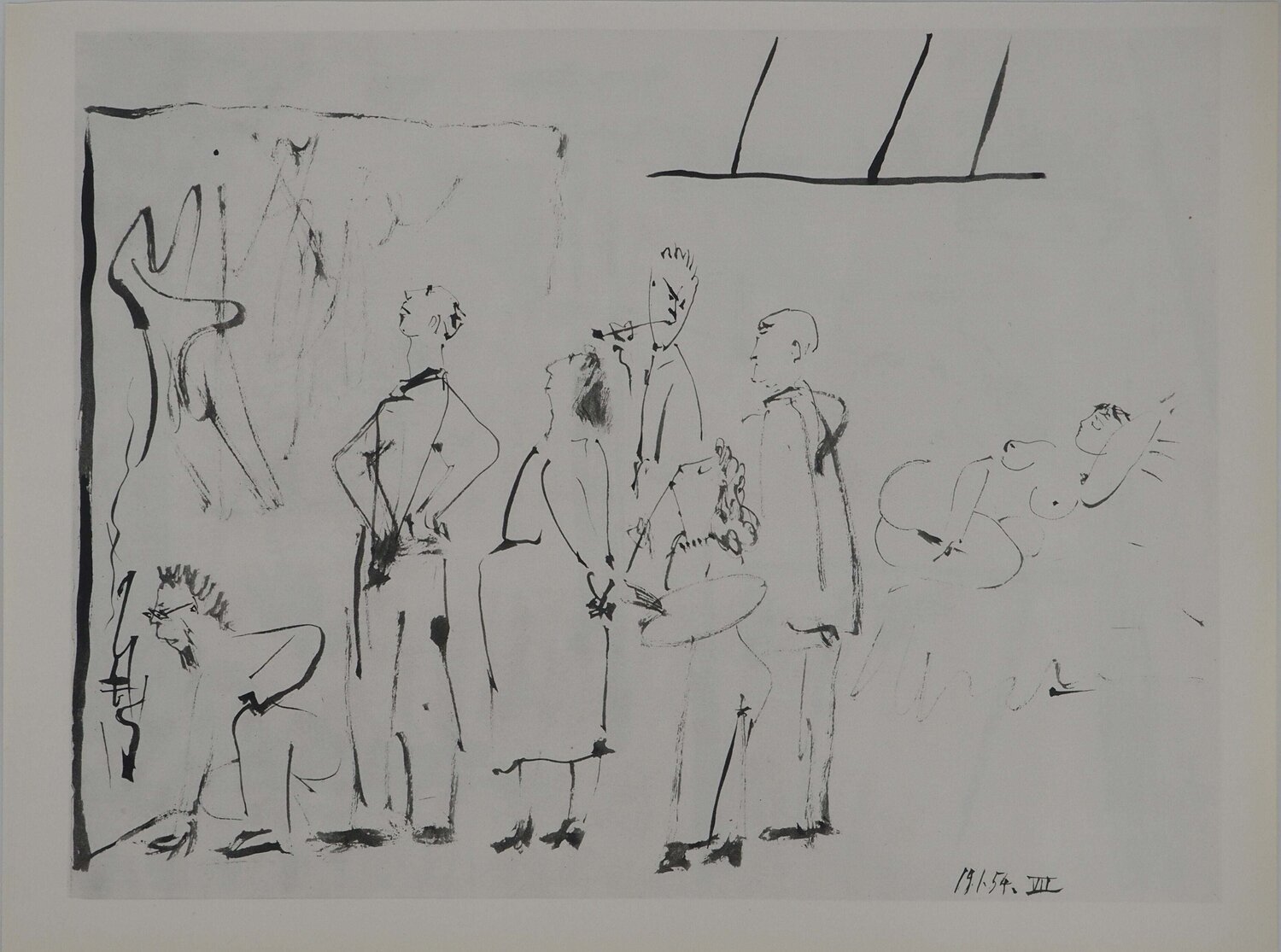 Comédie Humaine, Les critiques d'art, Héliogravure Pablo Picasso Print for sale