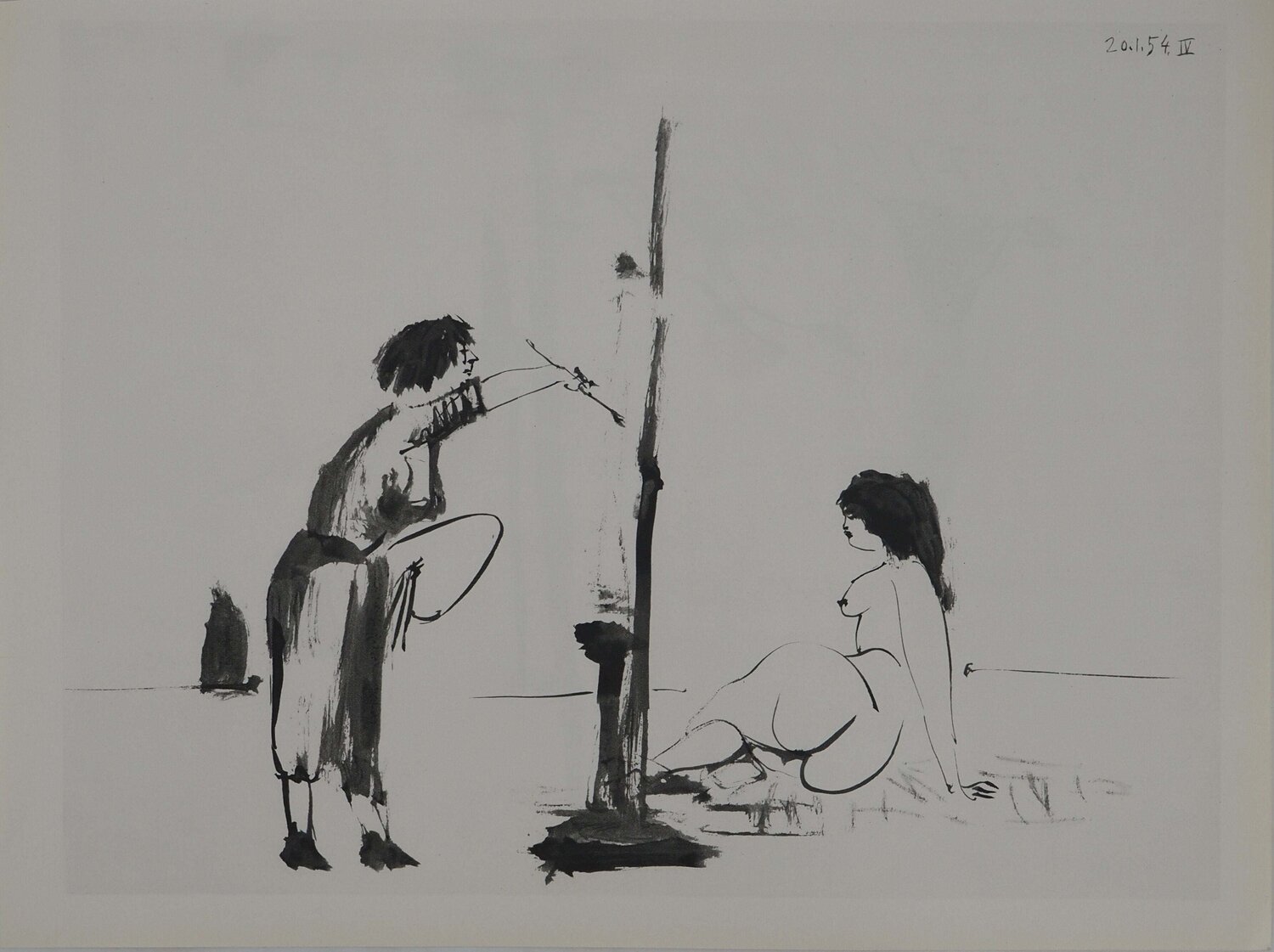 Comédie Humaine, La muse posant en odalisque, Héliogravure Pablo Picasso Print for sale