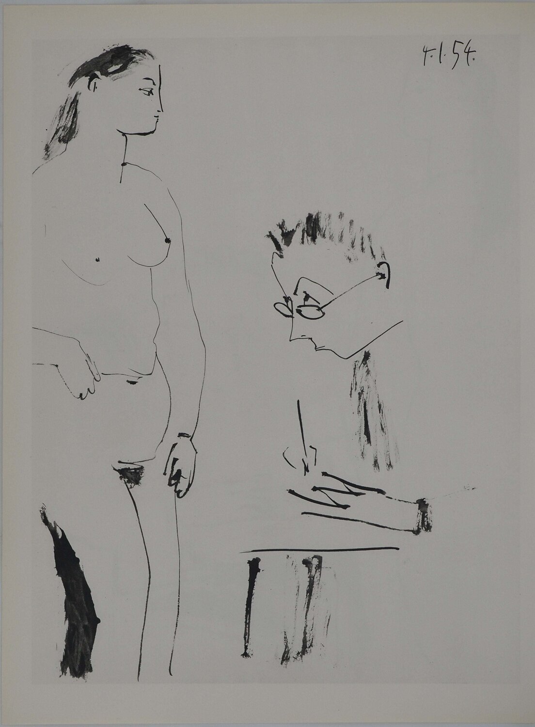 Comédie Humaine, Le portrait d'une femme, Héliogravure Pablo Picasso Édition à vendre
