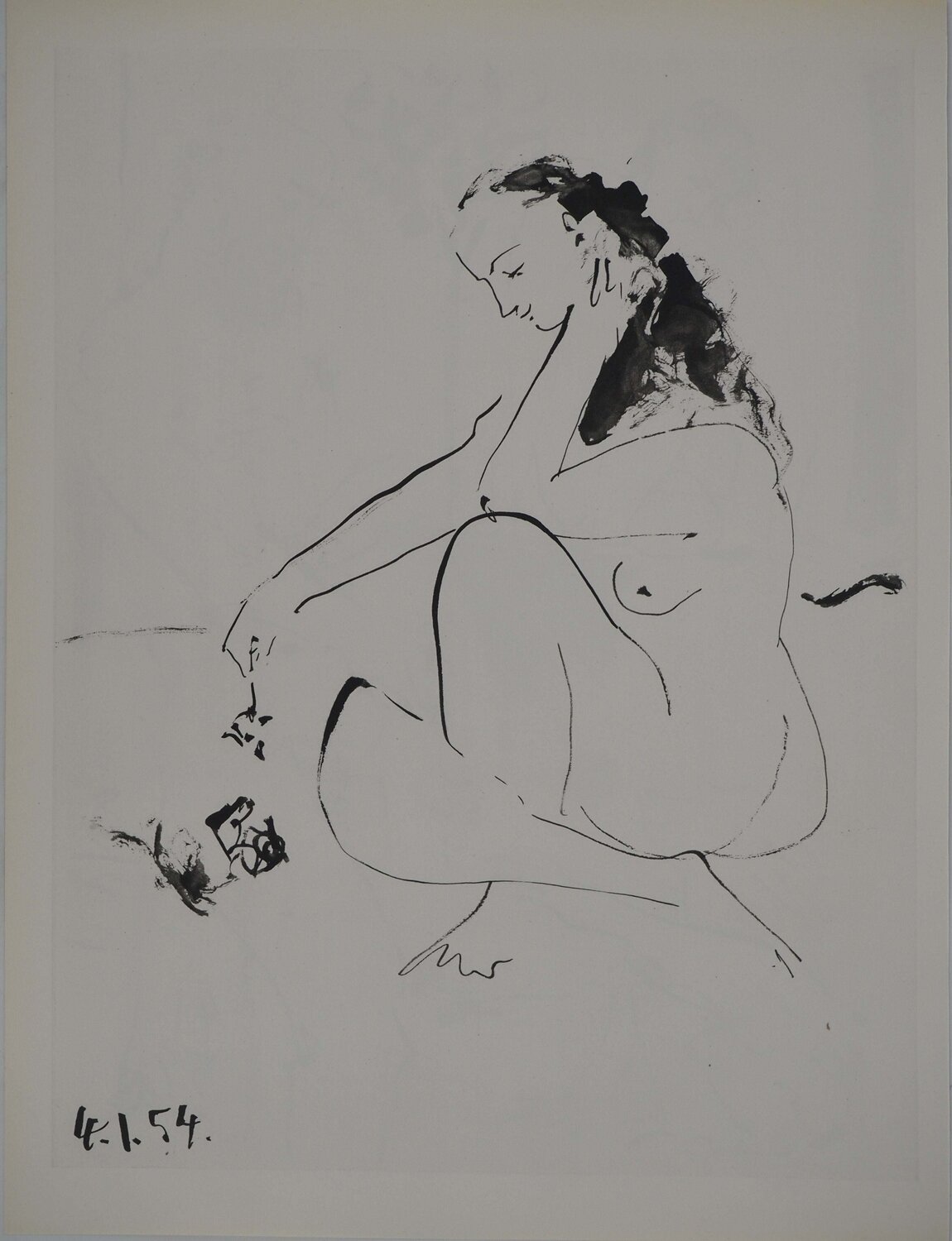 Comédie Humaine, La jeune fille à la fleur, Héliogravure Pablo Picasso Afdruk te koop