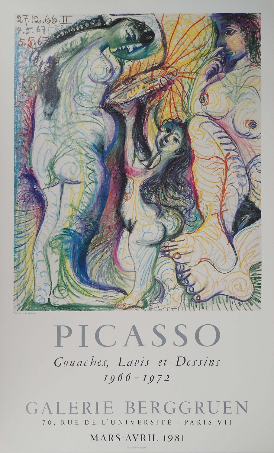 Trois nus à la toilette Pablo Picasso Afdruk te koop