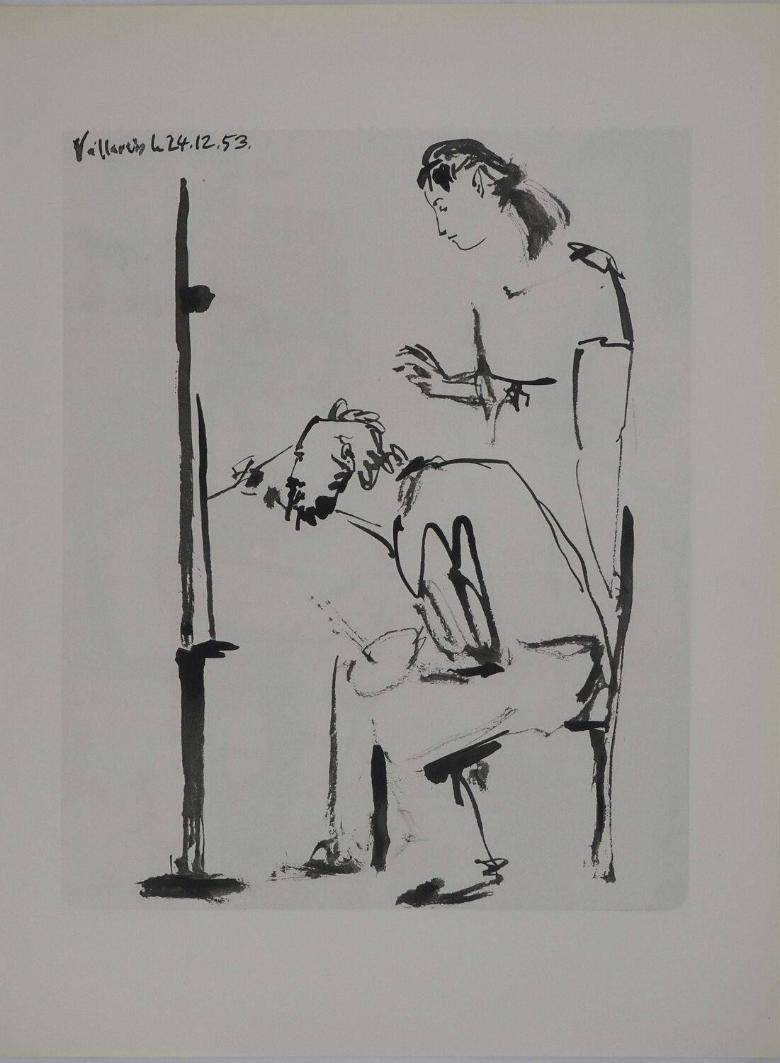 Comédie Humaine, Le peintre à Vallauris, Héliogravure Pablo Picasso Impresión en venta